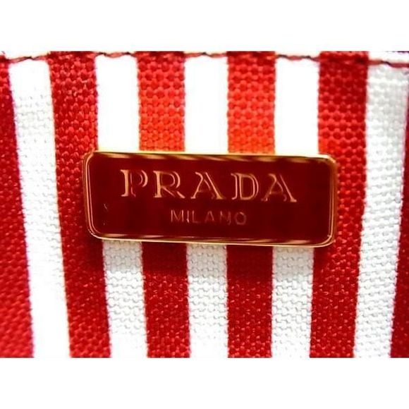 Prada Prada 1na693 Canvas Pouch Multi Case Small Bag Ladies Red Ax3243 - Picture 5 of 6